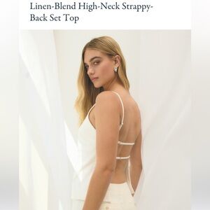 Abercrombie linen backless tank